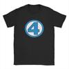 The Fantastic 4 T-Shirts Men Vintage Cotton Tees Crewneck Short Sleeve T Shirts Birthday Gift Clothes