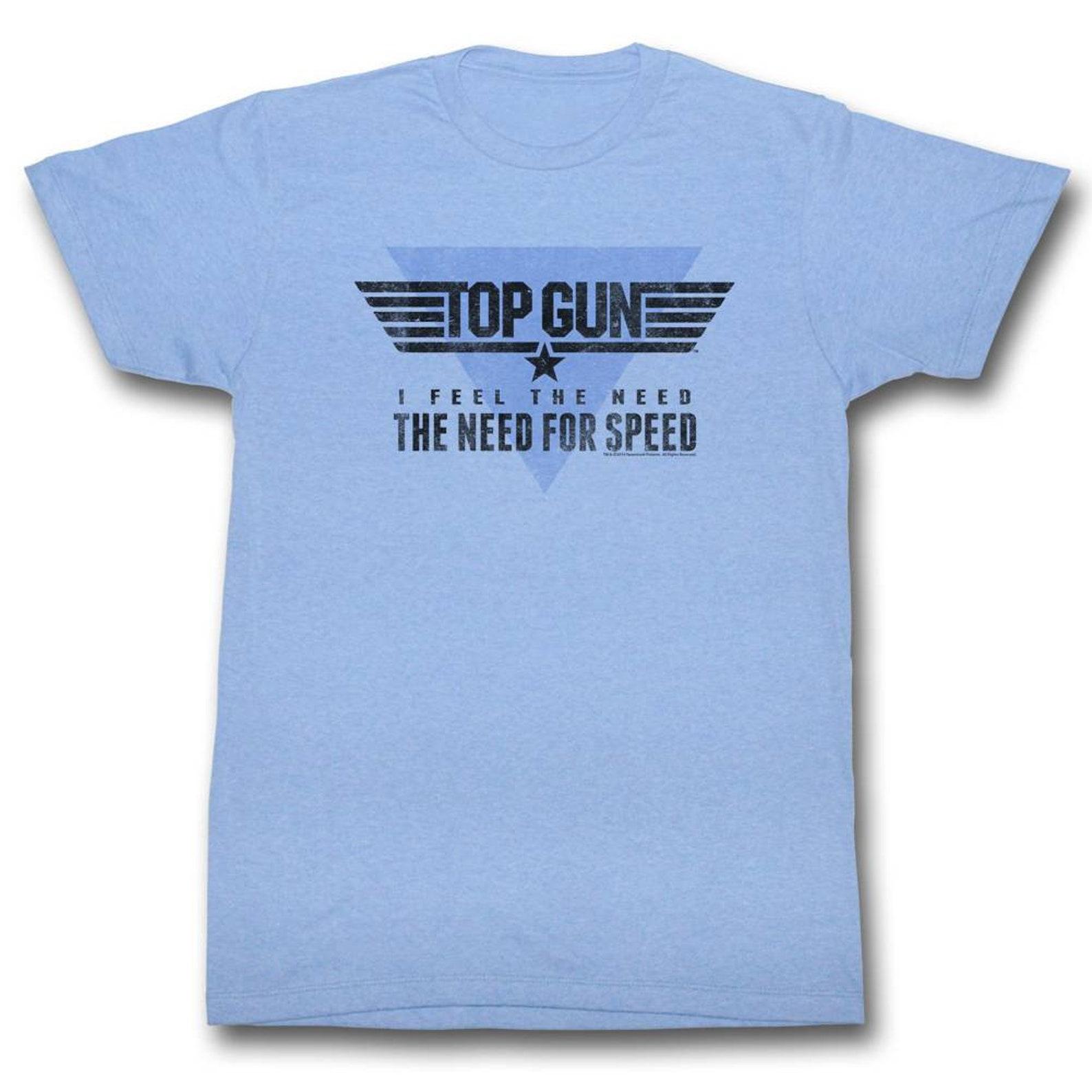 Top Gun Speed Yeah Light Blue Heather Adult T-Shirt M