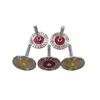 Stone Carving Disc 4 cm with Handle - Wavy Pattern Engraving & Polishing for Electric Grinder
