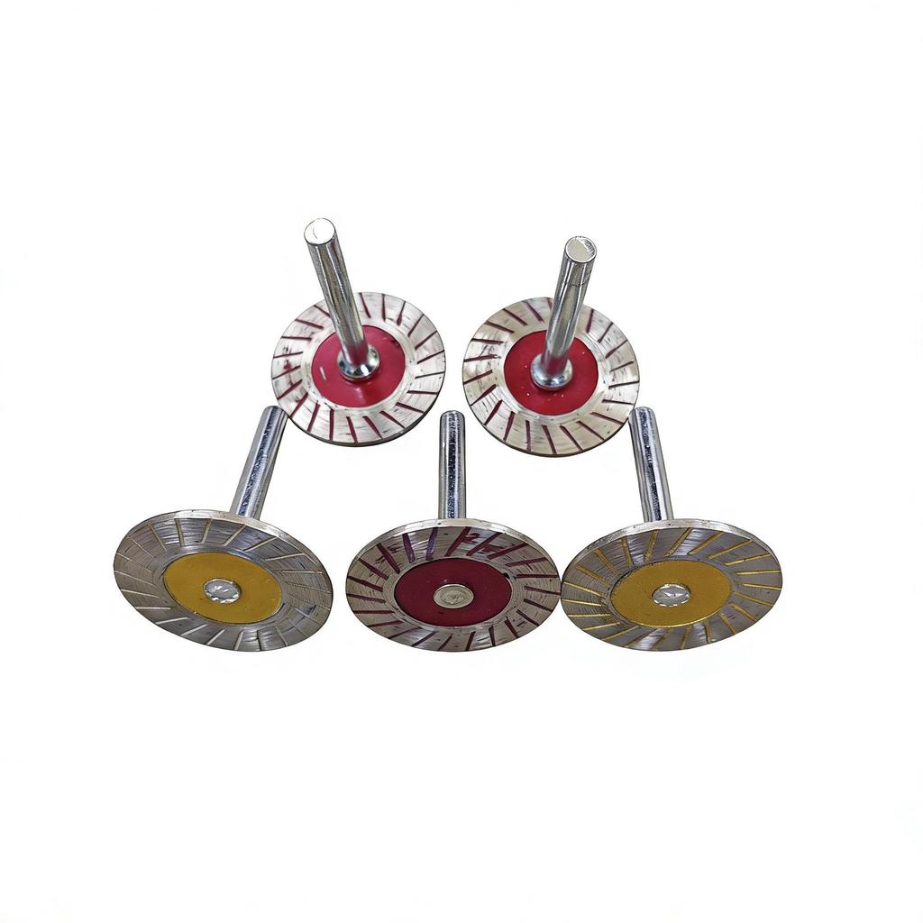 Stone Carving Disc 4 cm with Handle - Wavy Pattern Engraving & Polishing for Electric Grinder