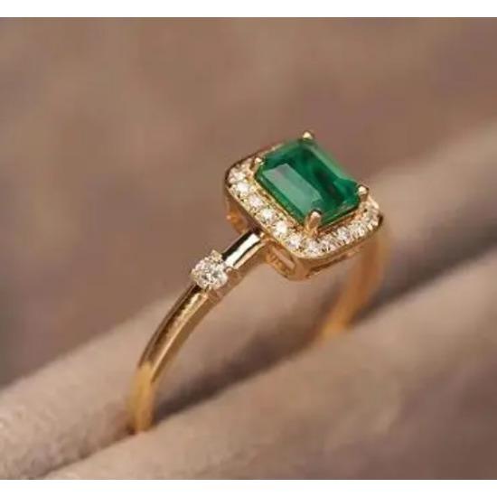 Damen Kreativer Quadratischer Paraiba Ring Silber Vintage Modelle Schmuck Farbiger Zirkon Mode Smaragdring Damen Party Geschenke