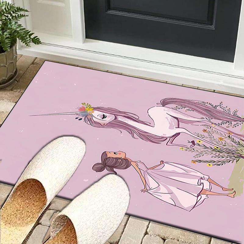 Dancing Ballerina In Pink Office Rug Chair Mat, Entryway Carpet, Suitable for Front Door, Bedroom, Living Room, Desk, Holiday Gift