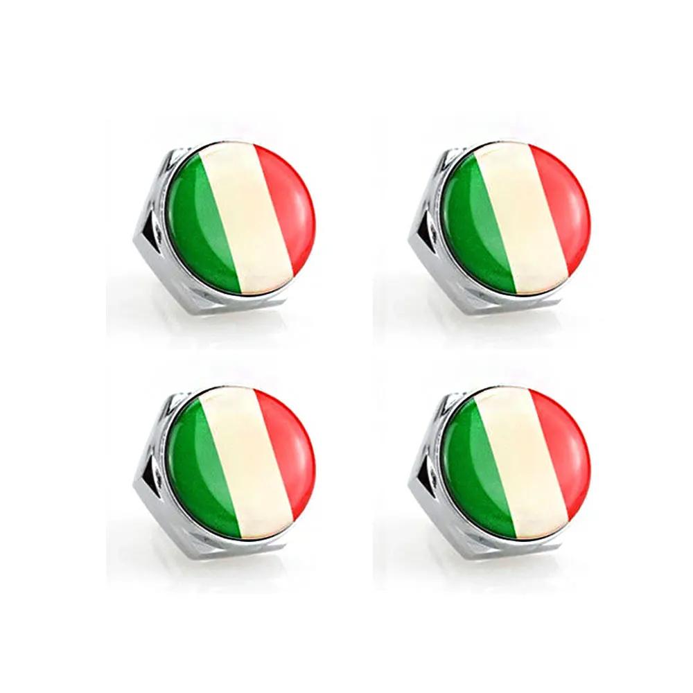 4pcs/set For Toyota GR Car Flag Metal Screws License Plate Bolts Auto Accessories For Toyota GR Gazoo Racing British Flag