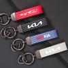 1Pcs Carbon Fiber Leather Car Keychain Key Ring Chain For K5 K9 Sorento Ceed RIO EV6 Stinger Forte Niro Soul Cerato Stonic Rmvl70