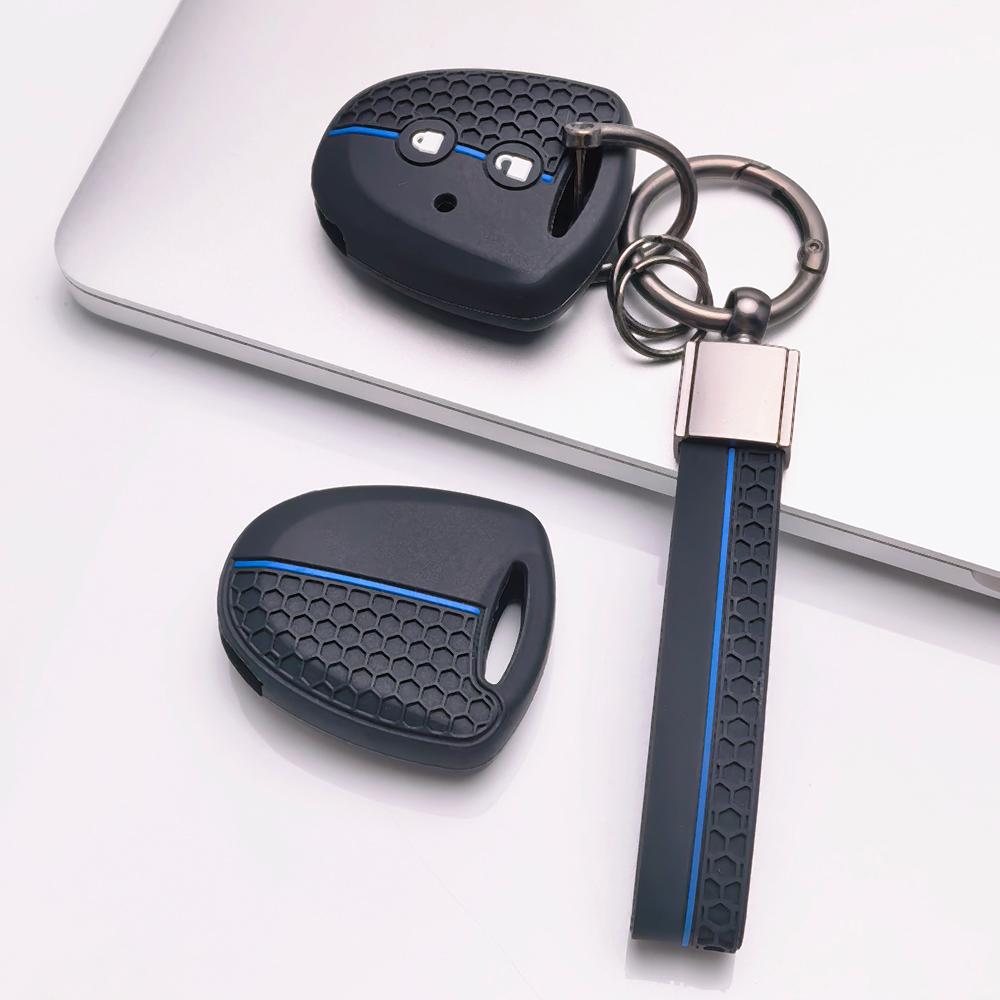 Key Cover for Toyota Hilux Yaris Corolla Rav4 Vigo Vitz Echo Classic with Keychain Anti-Scratch Guard Shockproof Protection Soft Grip Texture
