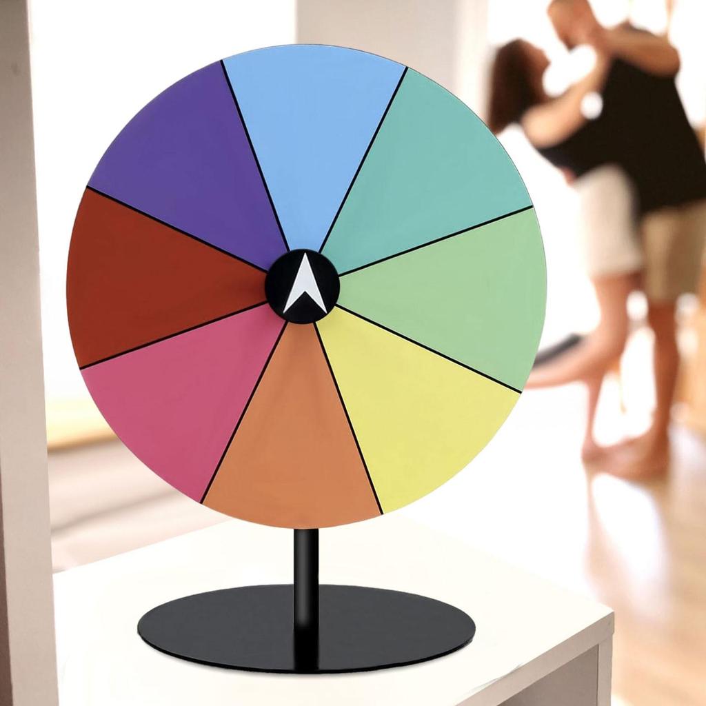 Tabletop Prize Turntable Smooth Surface with Stable Stand Prize Wheel for Learning Game Supermarkets Gatherings Pub Carnival