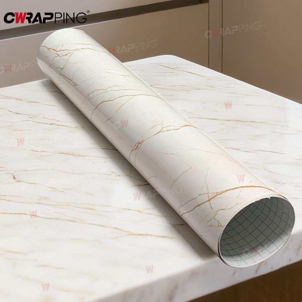 Self-Adhesiv Cabinet Renovation Tile Marble Stickers Waterproof Oil-Proof Films Stove Wallpaper for Kitchen Home DIY Accessories