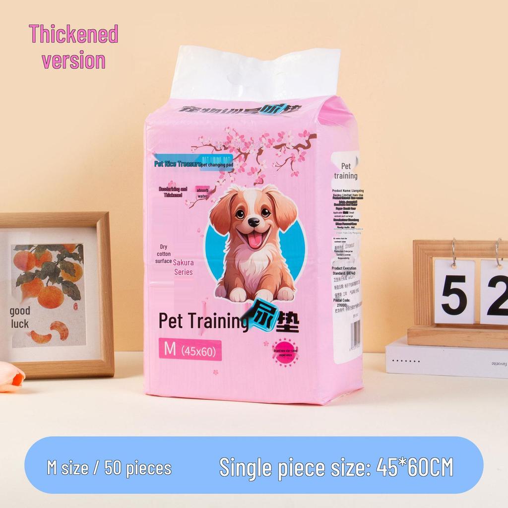 Kirschblüten-Einweg-Haustier-Urinmatte - Saugfähige, Dicke, Geruchshemmende Matte für Katzen und Hunde
