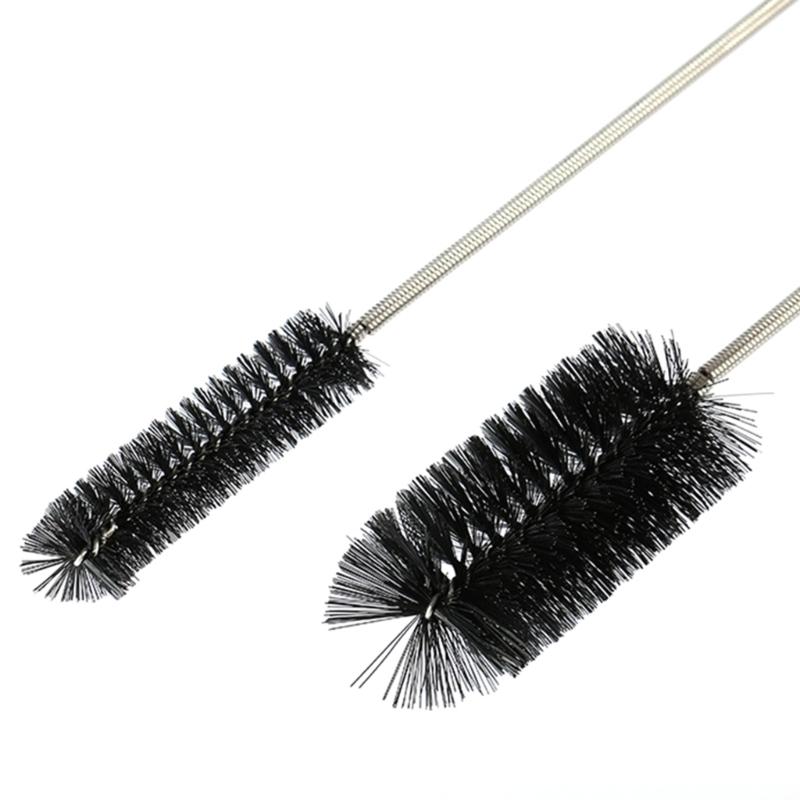 61 inch Double Ended Nylon Pipe Cleaner Brush and 17.7 inch Sink Unblocker Brush for Kitchen Bathroom Showers Plug Hole