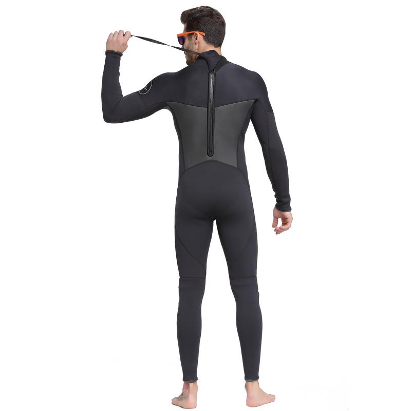 Men's Sharkbat 3MM Fleece-Lined Snorkeling Wetsuit: Warm, Cold-Proof, Windproof, Terry Cloth Adult Suit.