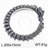 Vintage Animal Jewelry Dragon Body Chain Bracelet Men Solid Stainless Steel Men's Bracelets with Green Eyes Wrist Accessories
