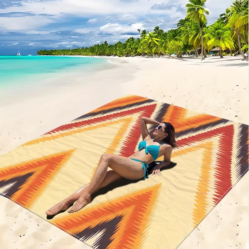 1pc Beach Blanket Waterproof Sandproof Oversized Large Beach Mat Quick Drying&Compact&Lightweight Picnic Mat Vacation Essentials