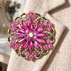 Vintage Clothing Pin Hollow Rhinestone Flower Brooch, Floral Lapel for Women Accessory Women, Bling Badge Jewelry Accessories Retro Alloy Pins