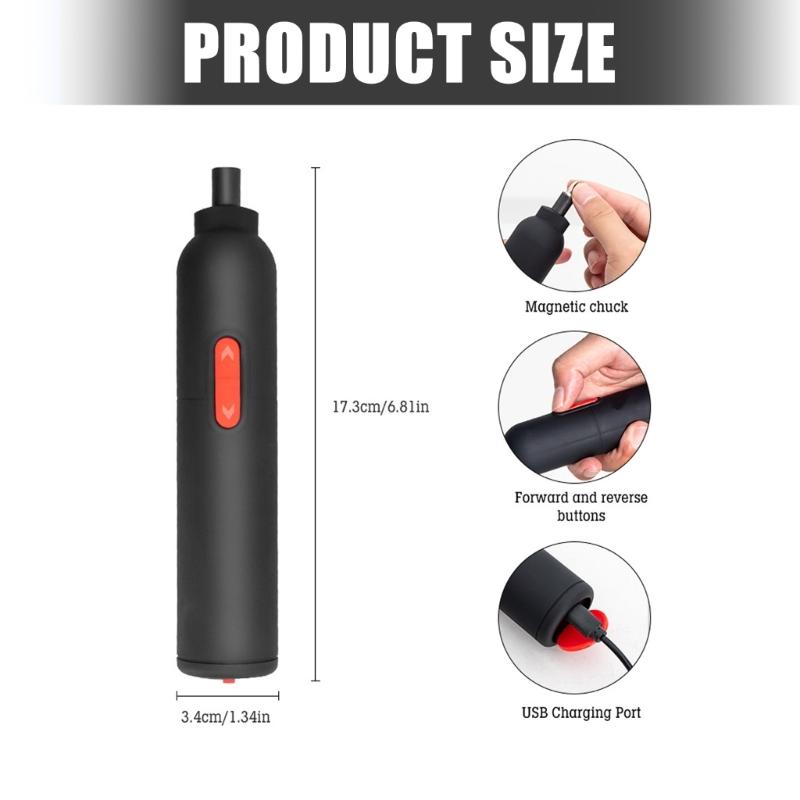 Electric Screwdriver Set Small Electric Drill Rechargeable Automatic Screwdriver for Electronics Camera Laptop PC