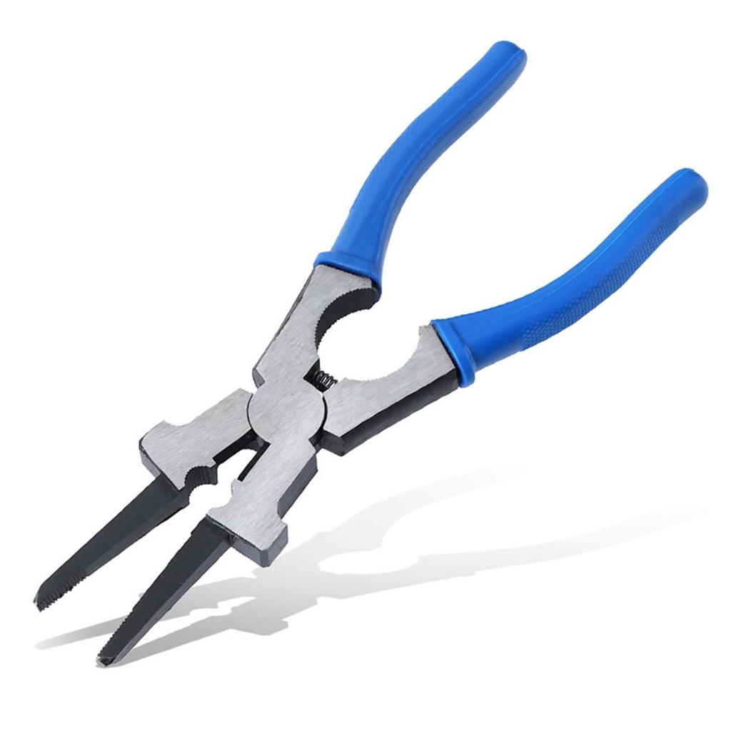 8 Inch Electric Argon Arc Welding Auxiliary Protective Pliers, Carbon Steel Gas Welding Long Nose Clamping Pliers