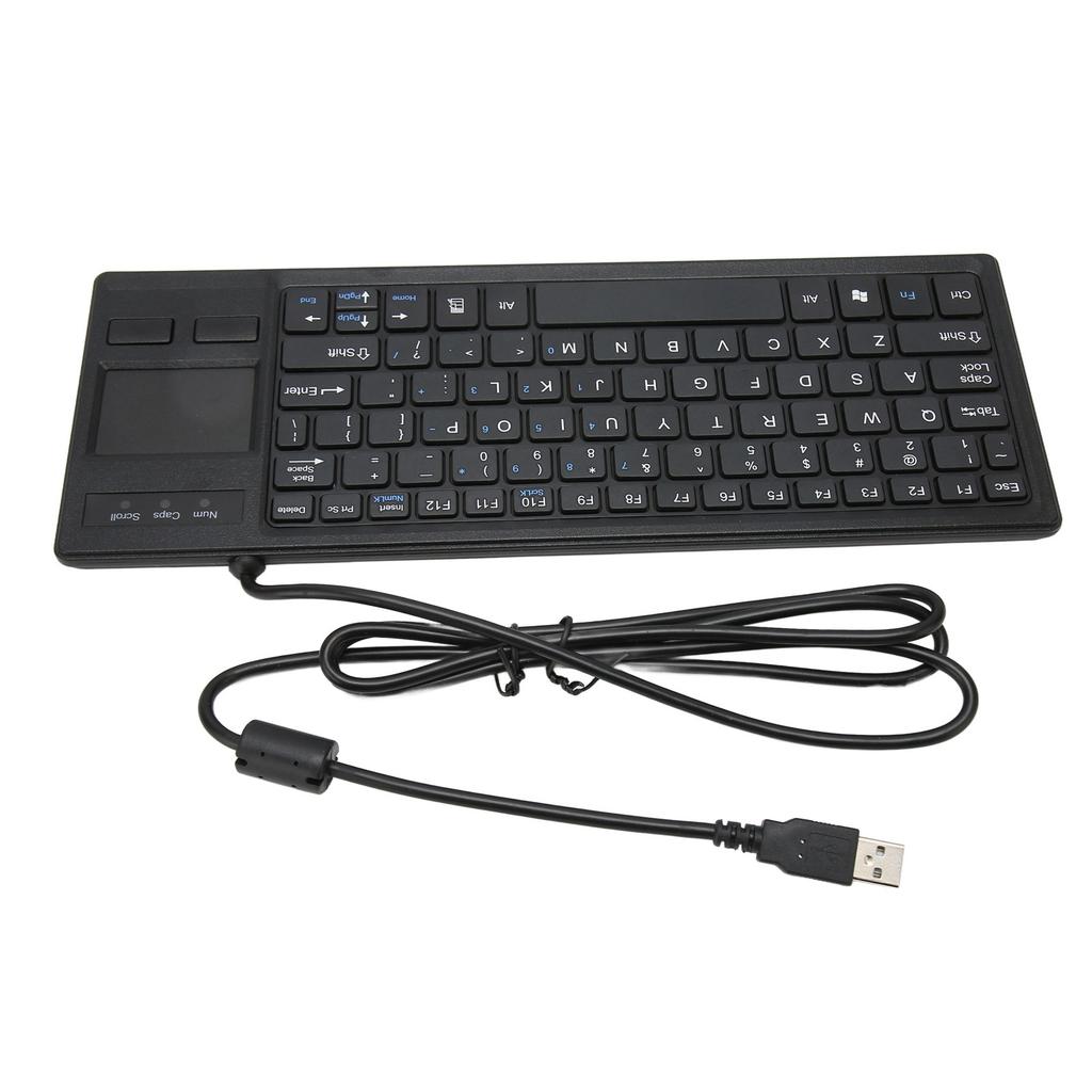 K 800 Keyboard with Touchpad Wired Ultra Thin Mini Compact Touch Keyboard with HUB Function