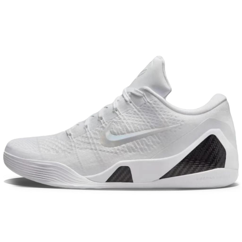 Nike Kobe 9 Tlumení Protiskluzové Odolné proti oděru Nízké Basketbalové boty Unisex Bílá Zlatá FZ7334-100(Tým501-)