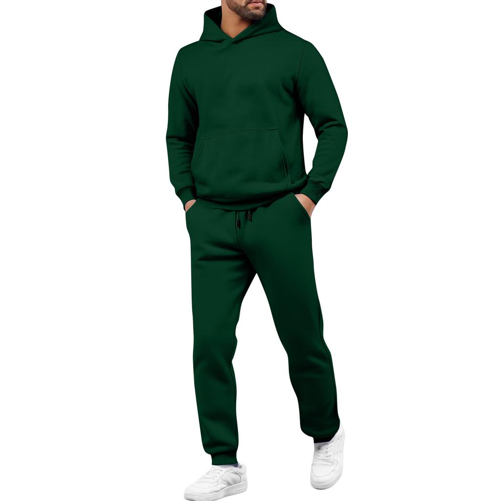 Men's Two-piece Hoodie Sweatshirt And Jogging Pants Tracksuit