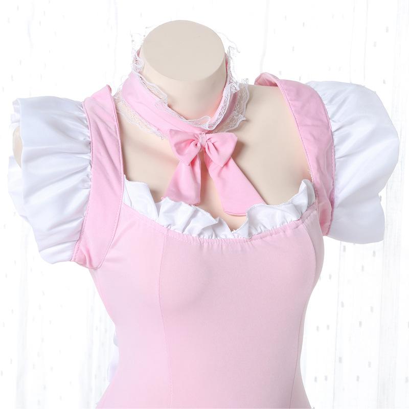 New  Europe United States Pink Cute Sexy Lingeries Maid Cosplay Women Girls Princess Maid Uniform Temptation