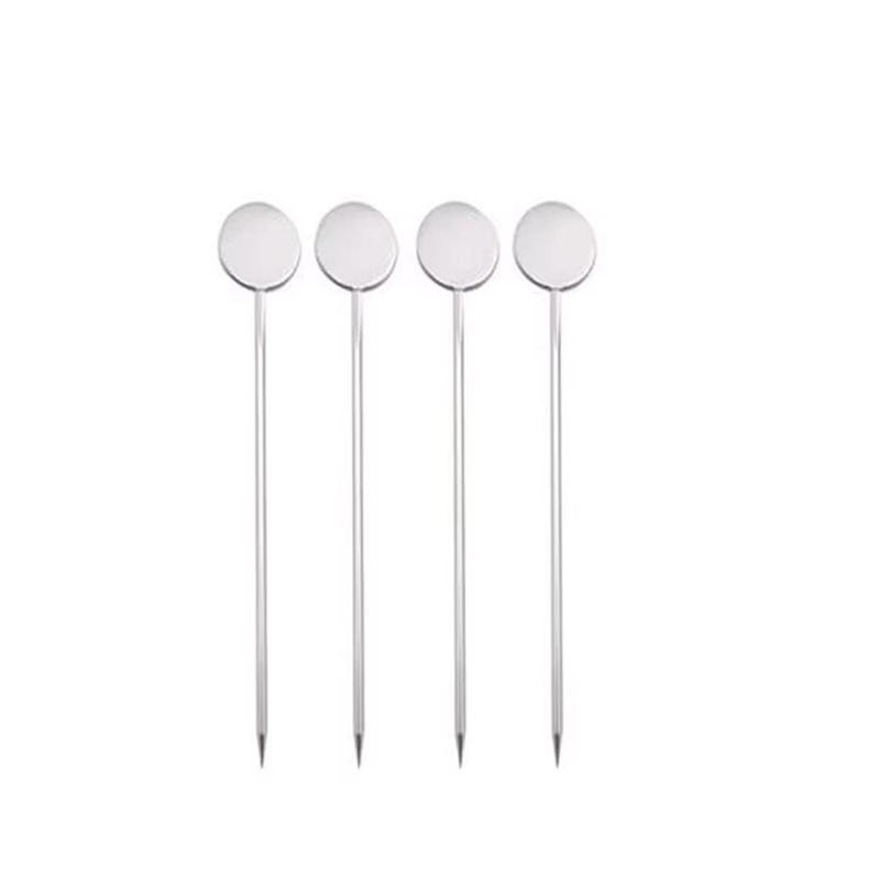 Stainless Steel Fruit Sticks Cocktail Pick Bar Tools Drink Stirring Sticks Martini Picks Party Wedding Wine Accessories