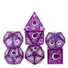 Cusdie Sharp Edges Dice DND Patterned D&D Dice Board Games 7 Handcrafted Polyhedral Dice Set for Role Playing Game Pathfinder