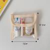 Transparent Snap-on Pencil Case Portable Cosmetic Travel Pouch Small