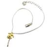 7bis [Q1331] - Handmade Silver-gold 'Jungle' Bracelet (palm Tree) - 15x9 Mm