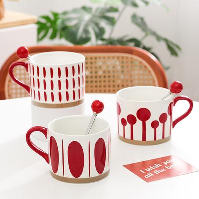 Ins kub ceramiczny o wysokiej wartości, w niszowym designie, o dużej pojemności, kubek dla pary, kubek na kawę/mleko do biura
