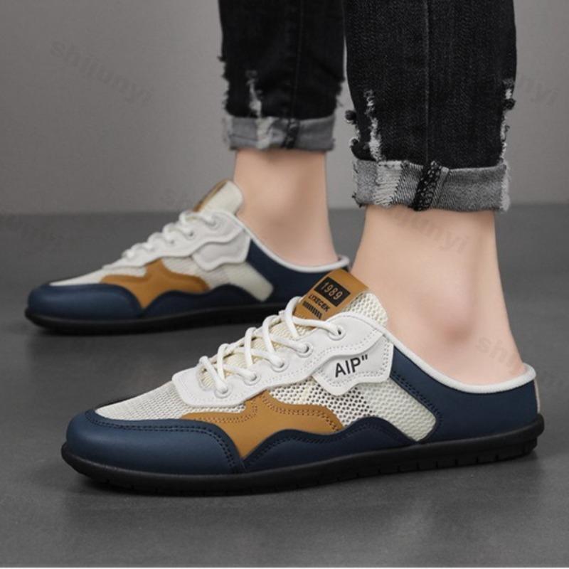 Men's Half Slippers Fashion Soft-soled Summer Men Trendy Bottom Casual Shoes Soft Sole Support Shoes Sneakers Zapatos De Hombre