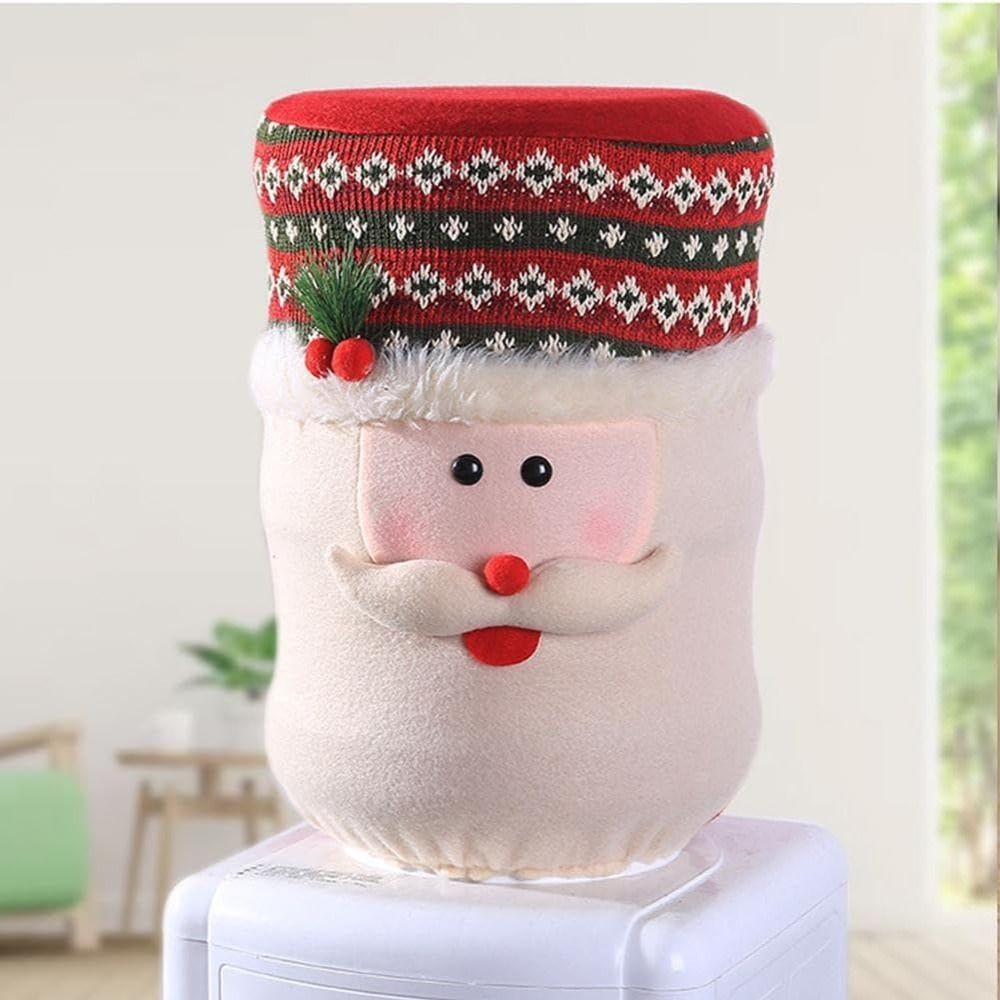High Stretchy Water Dispenser Bucket Cover Cartoon Christmas Decoration Water Bottle Cap Dustproof Drinking Barrel Dust Cover