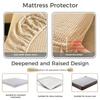 Solid Waffle Texture Fleece Fitted Sheet Autumn Winter Warm Mattress Protector Single Double Size Soft Bed Sheet with Pillowcase
