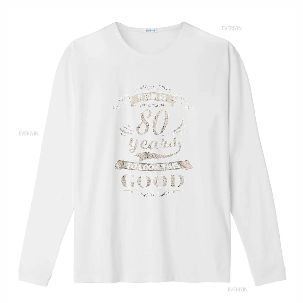 Mens It Took Me 80 Years To Look Good 80th Birthday s Him Her T Shirt Black vintage Washed Comfortable Versatile homme Soft