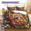 Magical Easter Egg Pattern Bedding Quilt Set Quilt Cover Pillowcase Home Decoration Birthday Gift (1 * Duvet Cover + 2 * Pillowcase, Without Core)