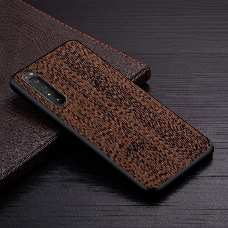 Case for Sony Xperia 10 1 VII 10 Xperia 5 III II 5G Bamboo Wood Pattern Leather  Cover Funda for Sony Xperia 10 VII Case