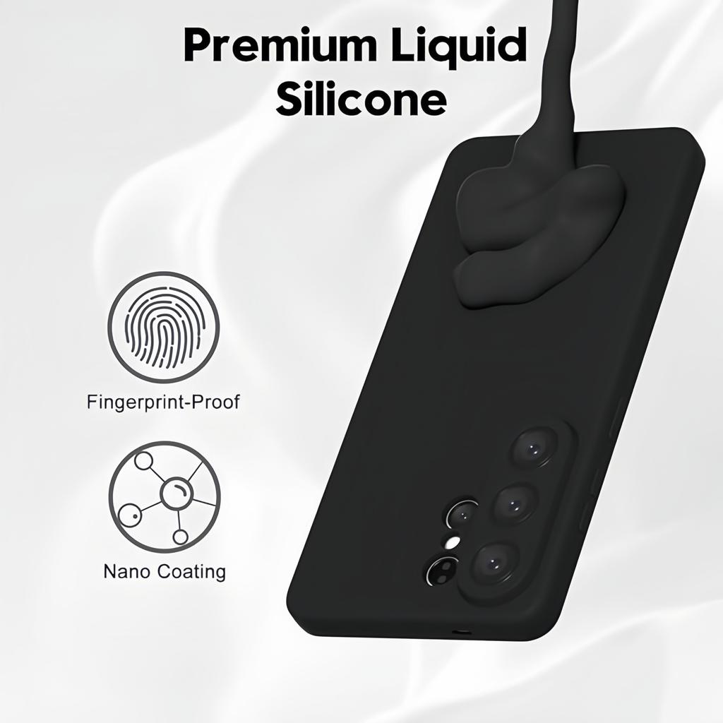 Noble Fashion Solid Colour Shockproof Protective Liquid Silicone Phone Case For Samsung Galaxy S26 25 24Ultra Plus FE