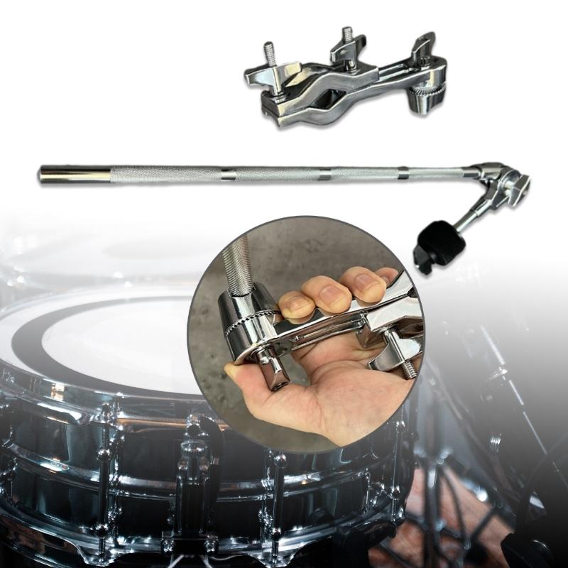Drum Extension Clamp Metal Drum Clamp Holder Stand Drum Clamp Extension Clip Cymbal Drum Arm Stand Holder with Felt Pad