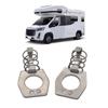 Hot Water Heater Cover Cam Lock Metal Door Latch Fastener Compatible for Cupboards RVs Trailer Camper Accessorie 2-Piece