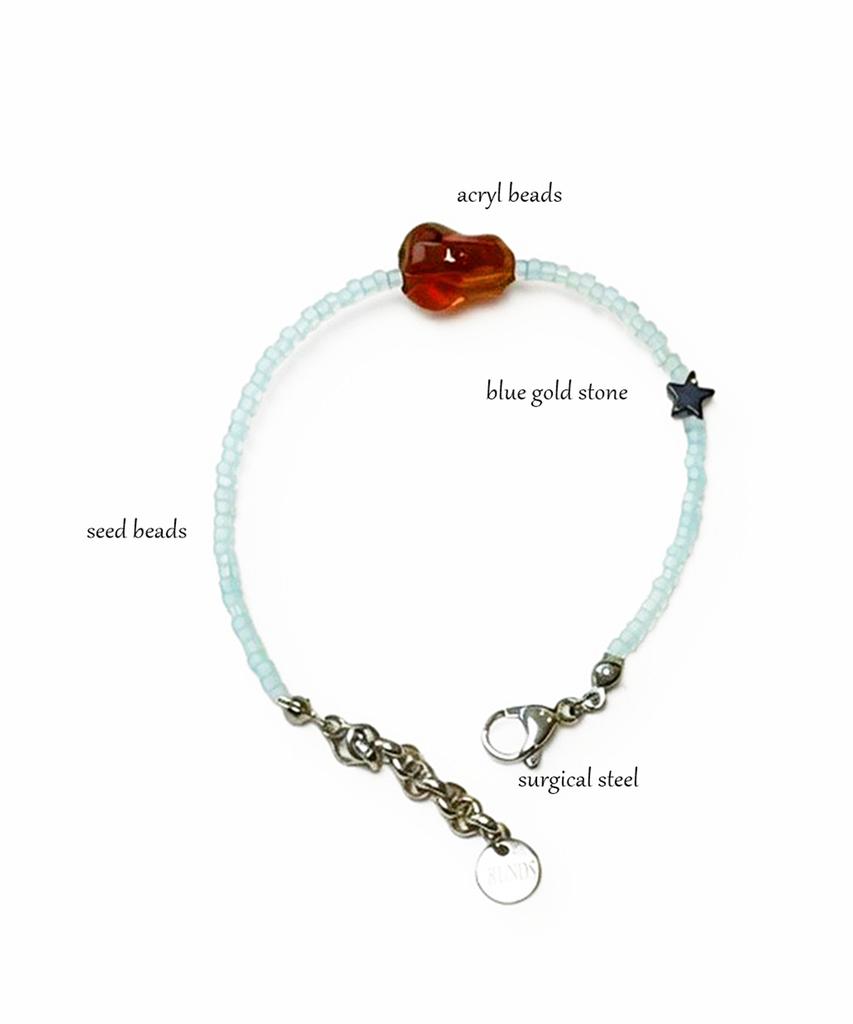 Runds Point Gemstone Bracelet (Sky Blue)