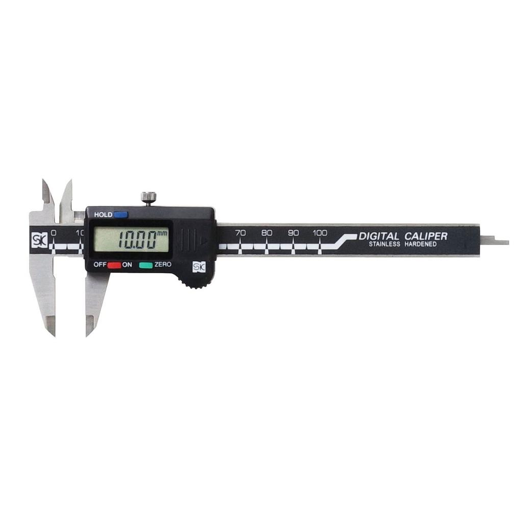 Niigata Seiki SK Digital Caliper 100mm with Depth Bar and Clear Hard Case DN-100