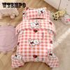Ensemble de literie pour enfants, housse de couette en velours de lait, taie d'oreiller, drap de lit, housse de couette, dessin animé