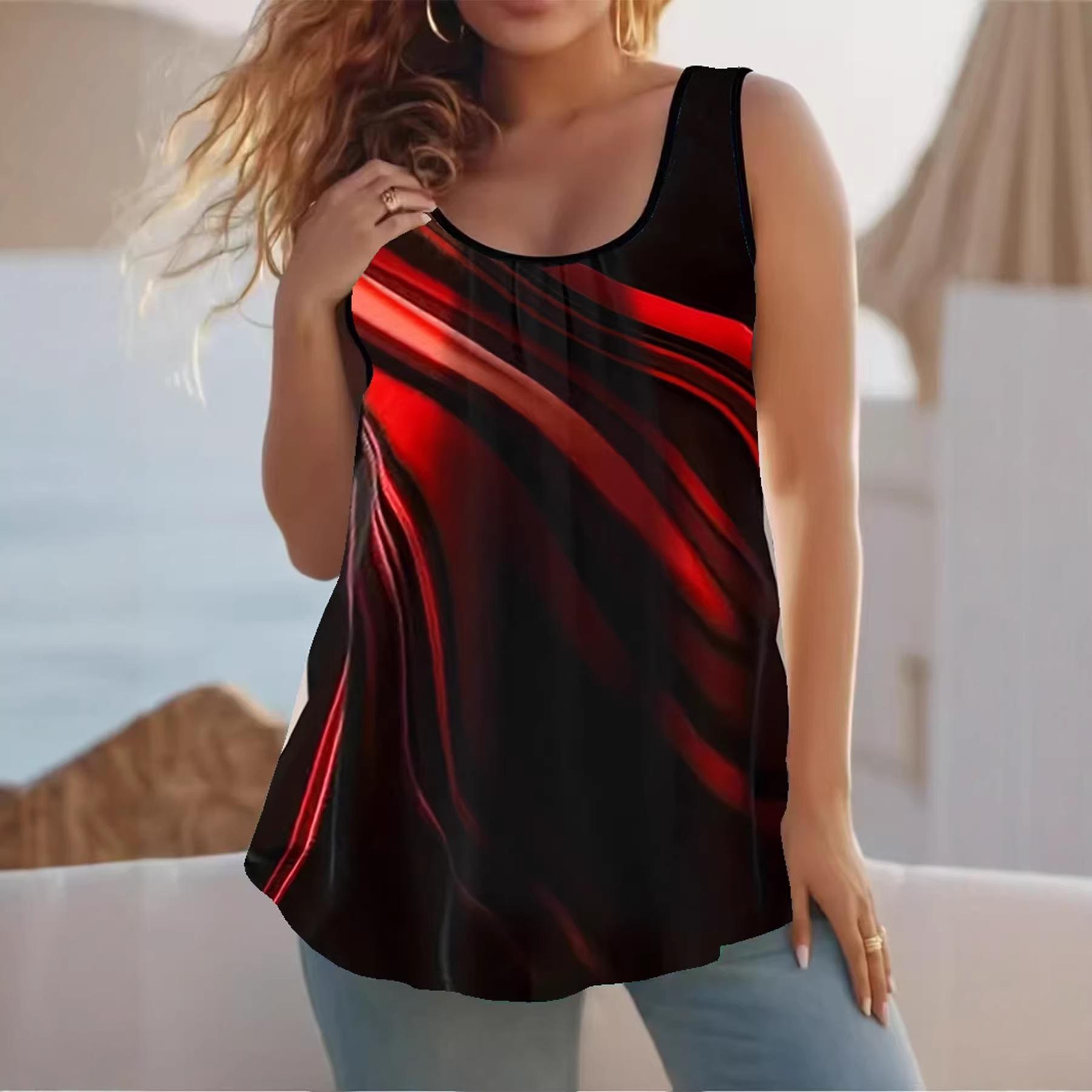 

Модный разноцветный жилет с круглым вырезом Double Extra Large чёрный