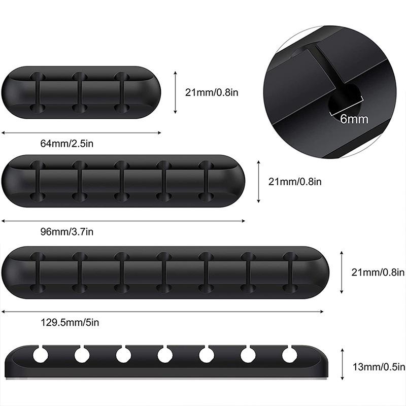 Silicone Cable Protector & Organizer: Self-adhesive Desktop & Car Clip Winder for Cables