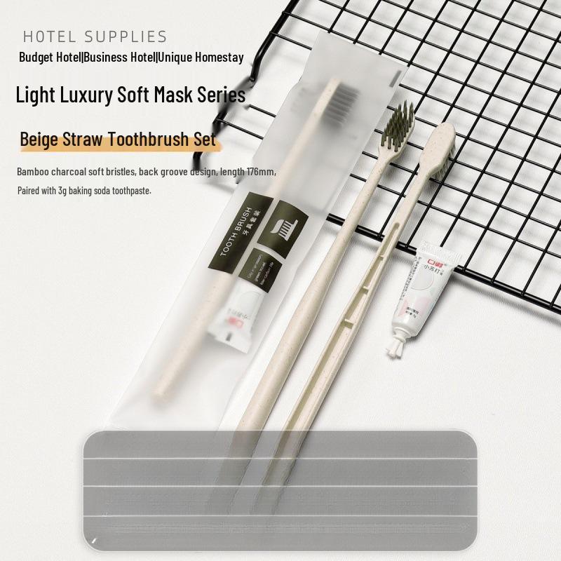 Individually Packaged Soft Bristle Disposable Toothbrush with Toothpaste for Home & Guest Use