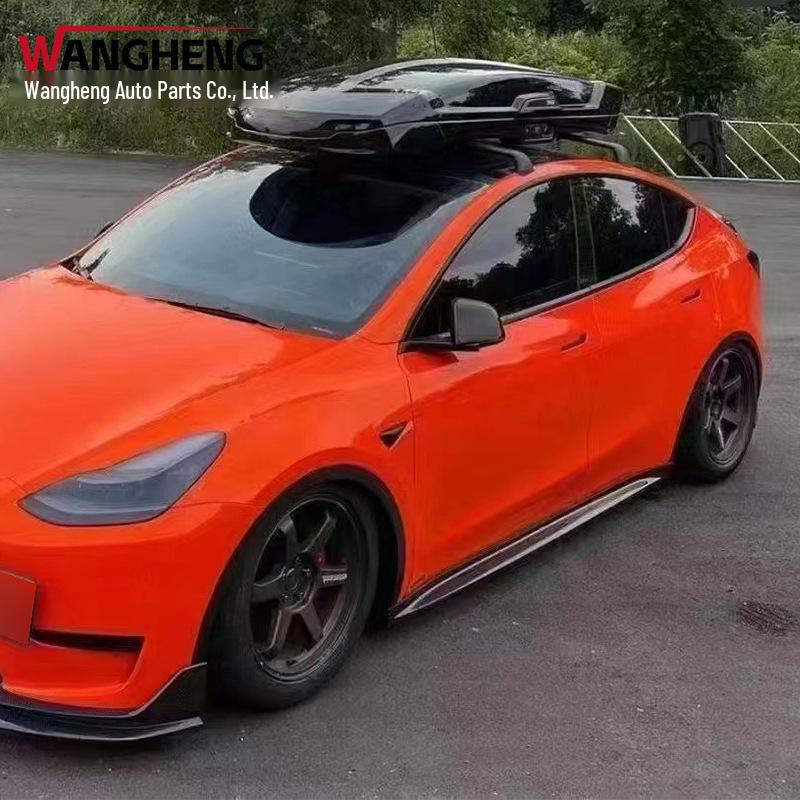 Tesla Model Y Carbon Fiber Side Bumper Skirt Aprons