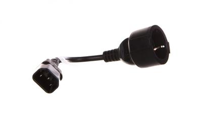 Power Cable Extension Cord Iec 320 C14-Schuko(f) 20Cm Black Ca-C14E-10Cc-0018-Bk