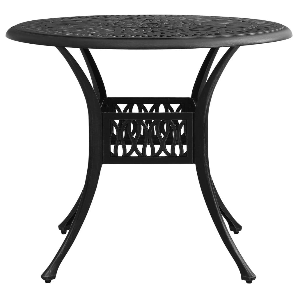 Garden Table Black 90x90x74 cm Cast Aluminum