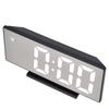 Digital Alarm Clock LED Mirror Screen USB Charging Automatic Dimming Electronic Clock for Bedroom