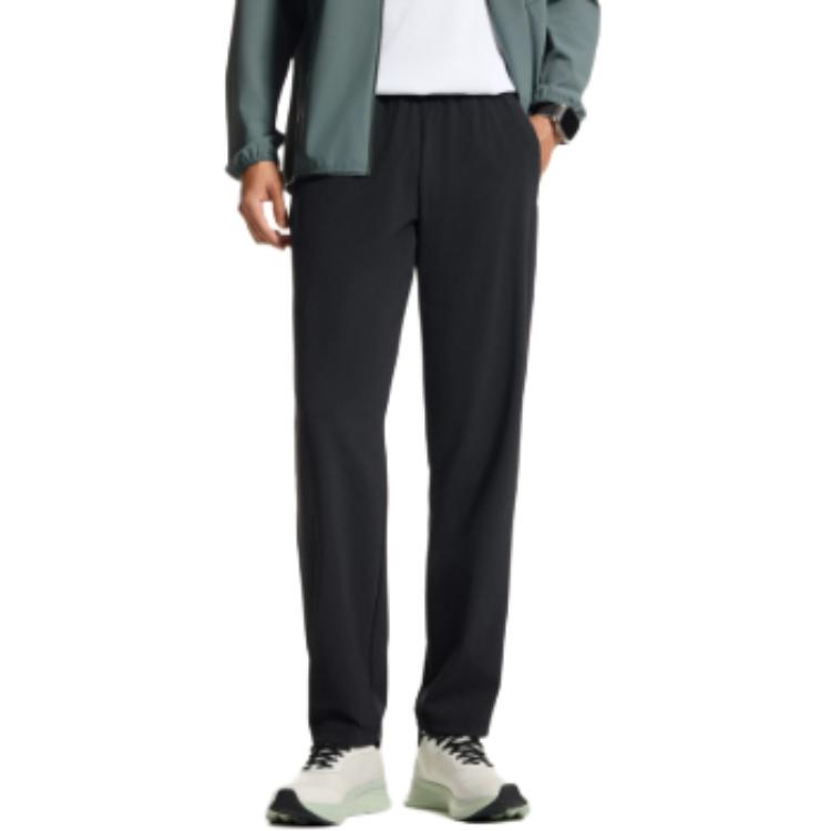 Anta Training Series Solid Color Lace-Up Mid-Waist Breathable Versatile Straight-Leg Sports Pants Men Bottoms 152537509S-3