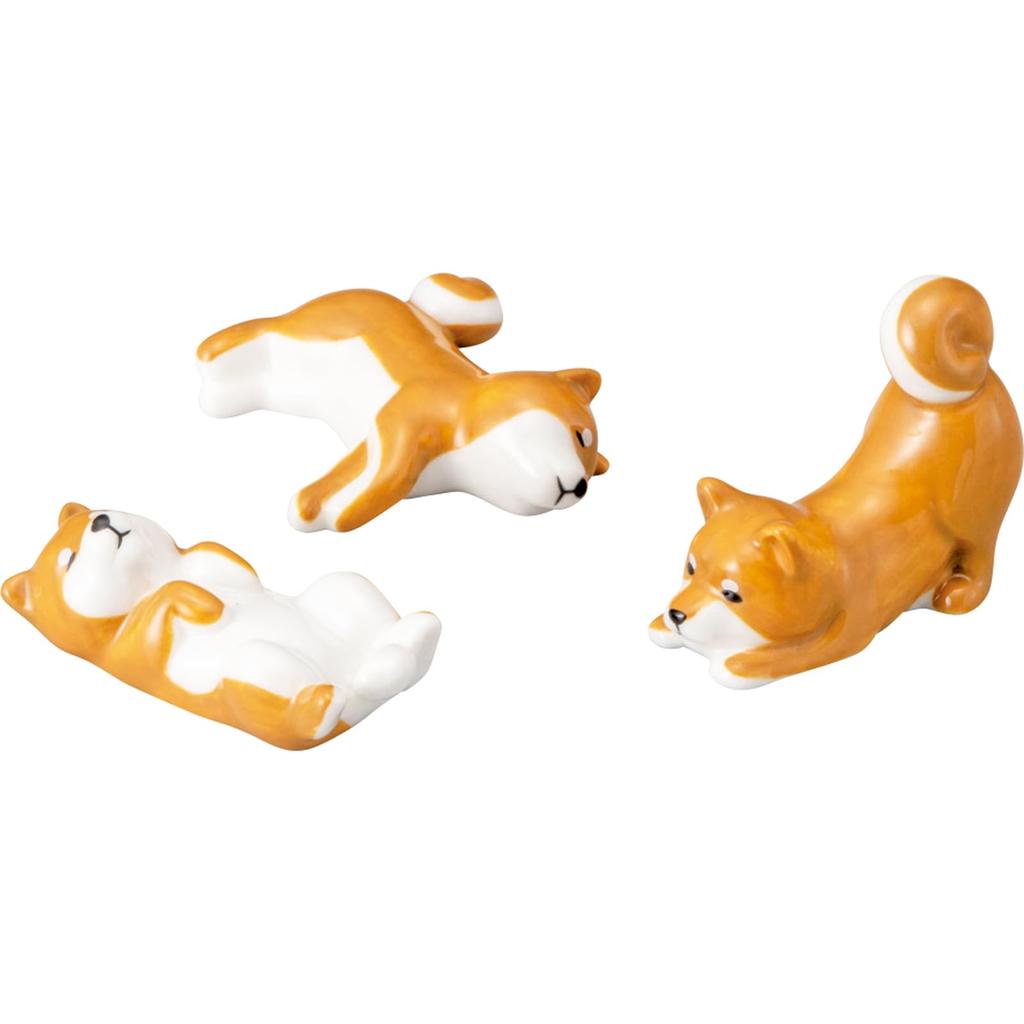 Roztomilé nádobí Inu Shiba Inu na odkládací podložku na hůlky 6 x 4 cm Zvířecí Různé Psí zboží Lidské nádobí Bílé SAN4573 "Shiba Everyday" (Sada 3) Cca.