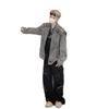 Herren Vintage gewaschene Jeansjacke: Robust, Trendiger Street Style